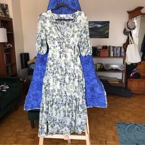 Oak + Fort floral midi dress size M